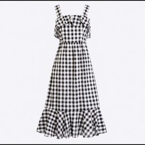 J crew black & white gingham dress (size 4)